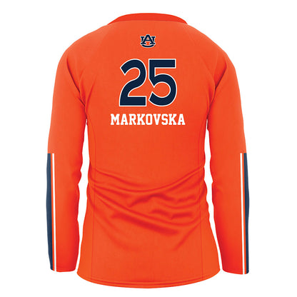 Auburn - NCAA Women's Volleyball : Lizzy Markovska - Orange Volleyball Jersey-1
