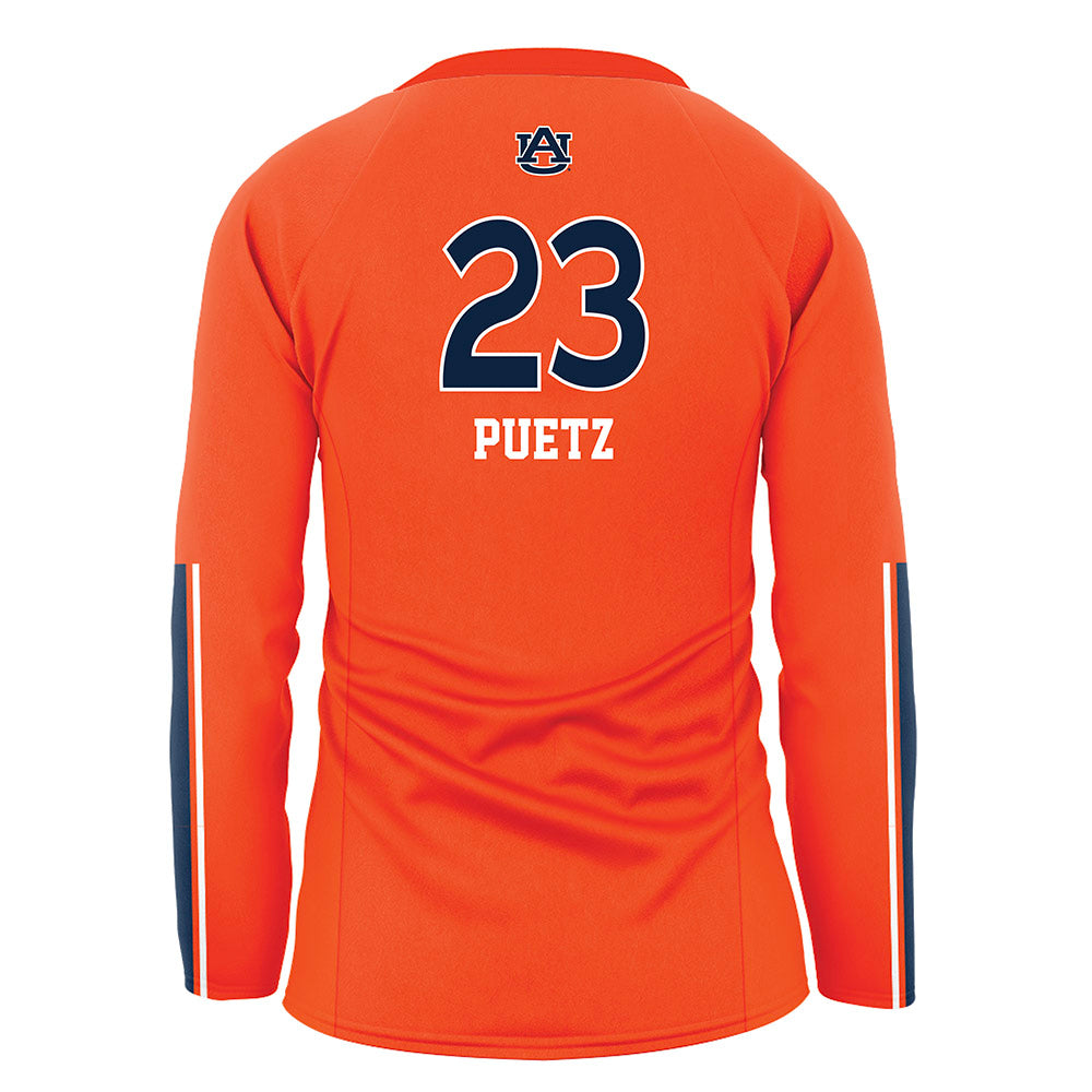 Auburn - NCAA Women's Volleyball : Shanelle Puetz - Orange Volleyball Jersey-1