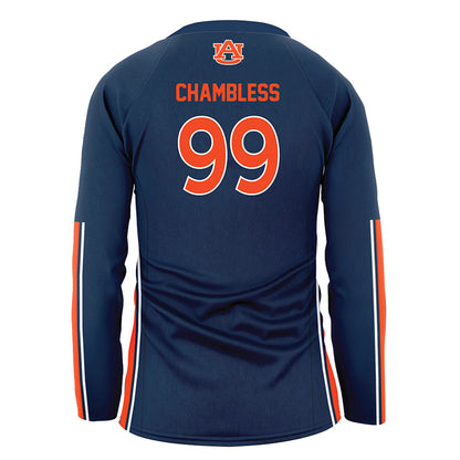 Auburn - NCAA Women's Volleyball : Greer Chambless - Navy Volleyball Jersey-1