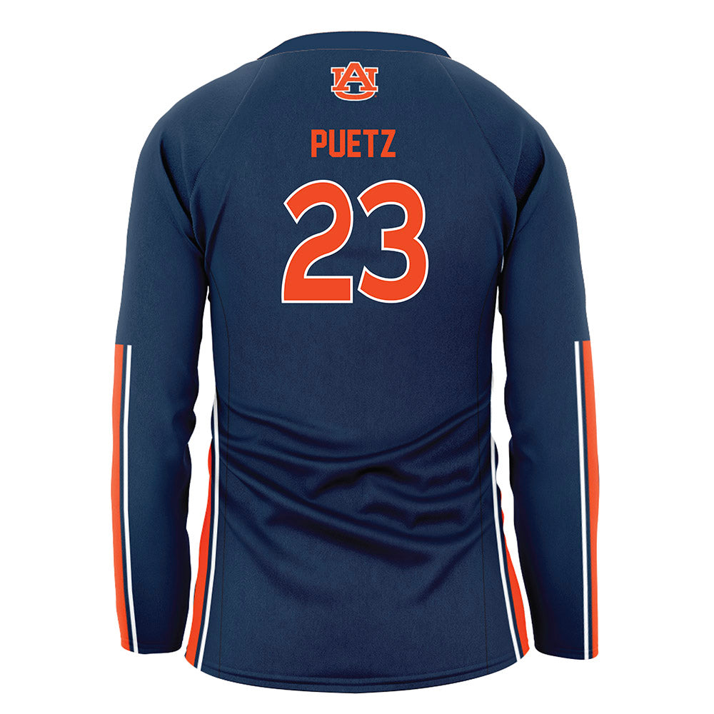 Auburn - NCAA Women's Volleyball : Shanelle Puetz - Navy Volleyball Jersey-1