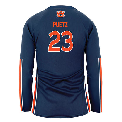 Auburn - NCAA Women's Volleyball : Shanelle Puetz - Navy Volleyball Jersey-1