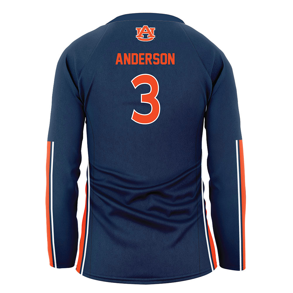 Auburn - NCAA Women's Volleyball : Akasha Anderson - Navy Volleyball Jersey