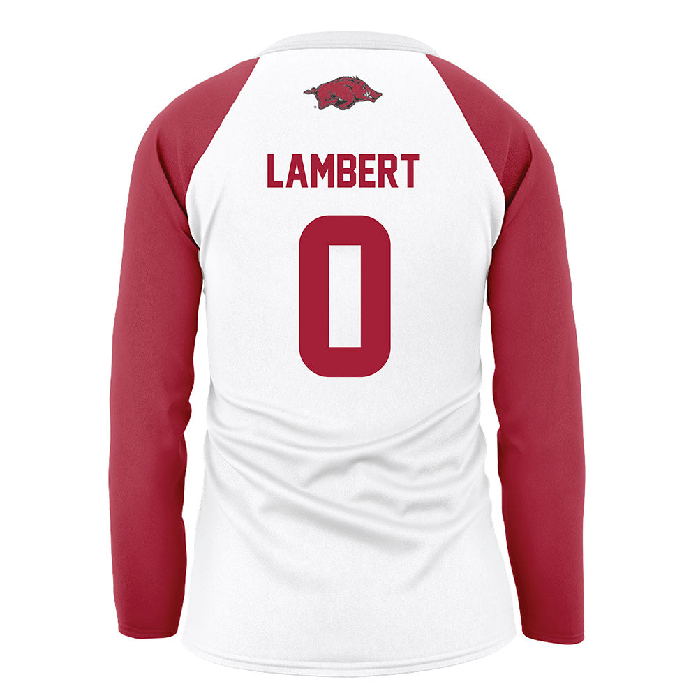 Arkansas - NCAA Women's Volleyball : Lolo Lambert - White Volleyball Jersey-1