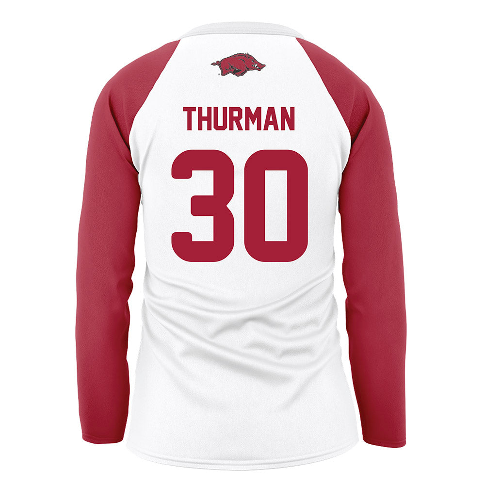 Arkansas - NCAA Women's Volleyball : Romani Thurman - White Volleyball Jersey