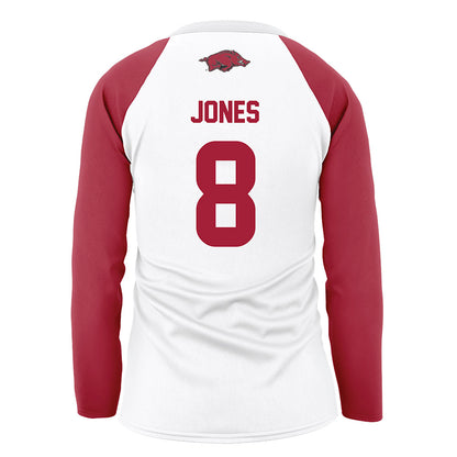 Arkansas - NCAA Women's Volleyball : Logan Jones - White Volleyball Jersey