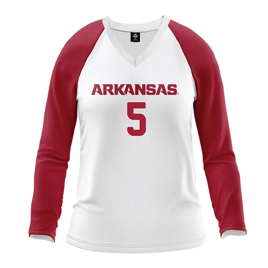 Arkansas - NCAA Women's Volleyball : Kylie Weeks - White Volleyball Jersey