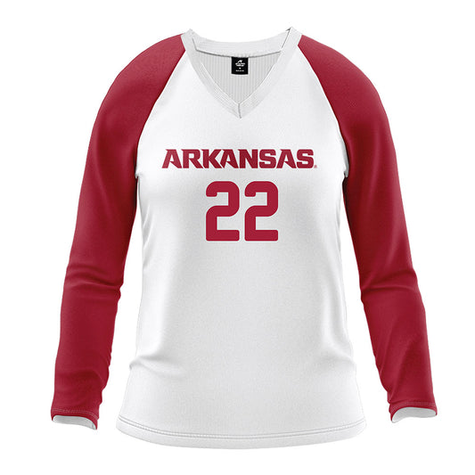 Arkansas - NCAA Women's Volleyball : Ava Roth - White Volleyball Jersey
