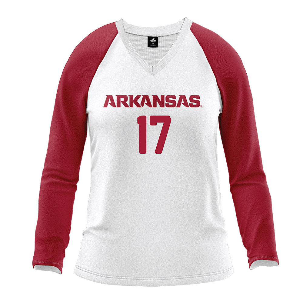 Arkansas - NCAA Women's Volleyball : Skylar Ellison - White Volleyball Jersey