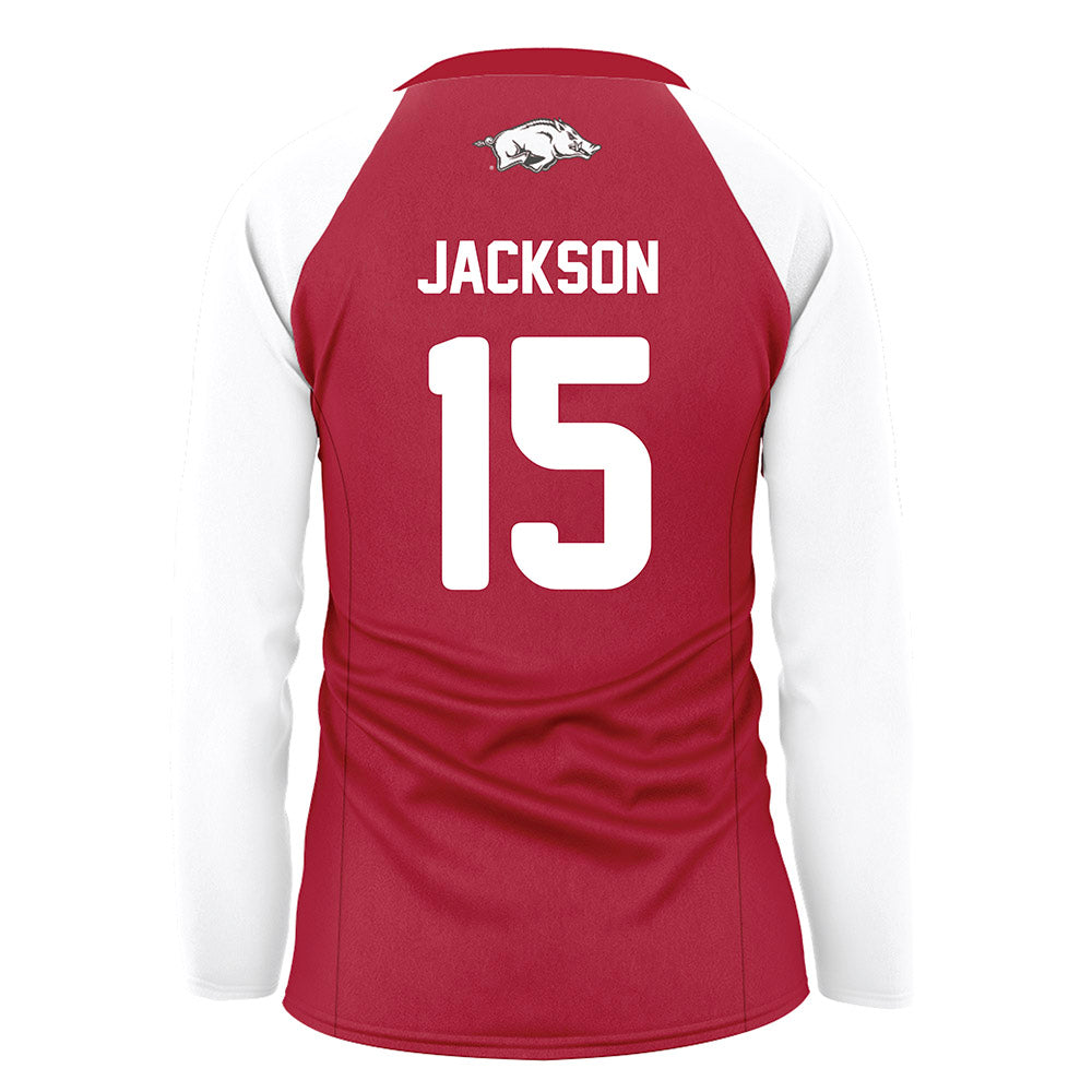 Arkansas - NCAA Women's Volleyball : Courtney Jackson - Red Volleyball Jersey