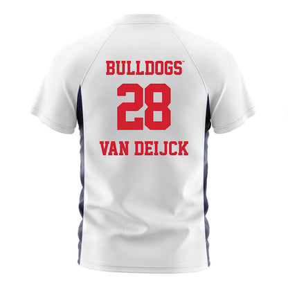 Gonzaga - NCAA Men's Soccer : Jelle van Deijck - White Soccer Jersey