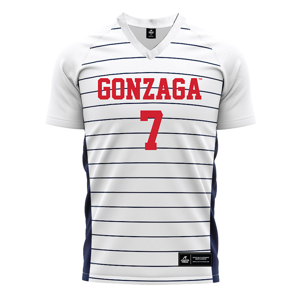 Gonzaga - NCAA Men's Soccer : Geremi Onentia - White Soccer Jersey-0