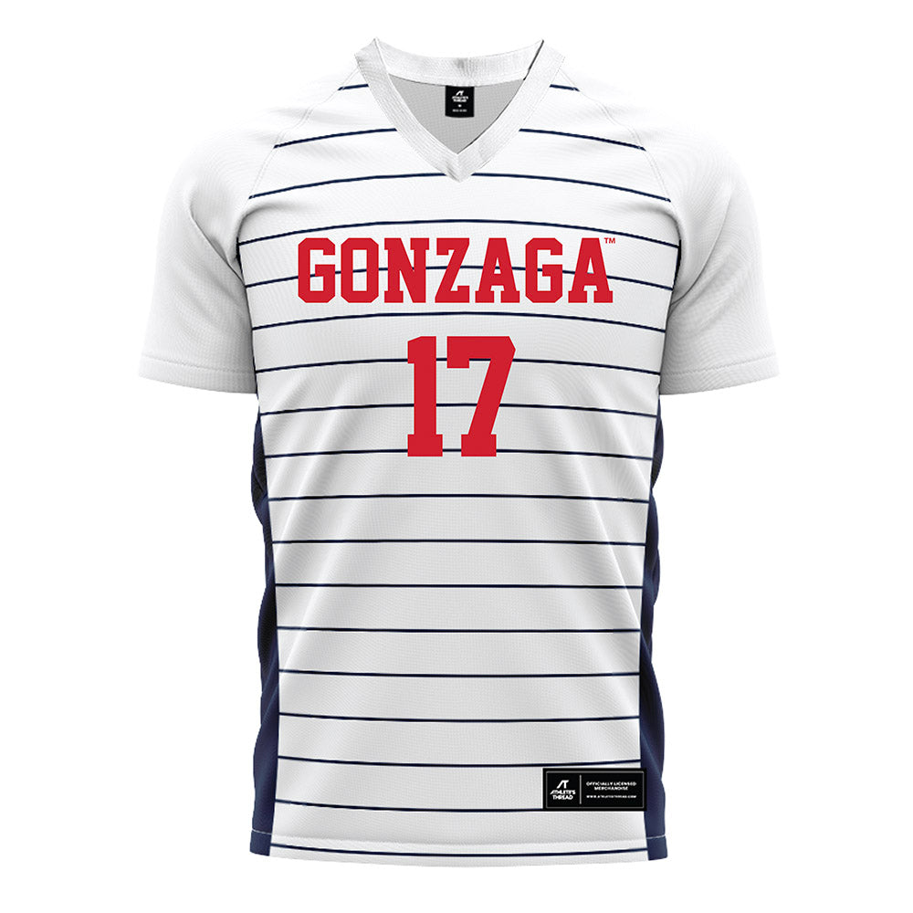 Gonzaga - NCAA Men's Soccer : Chase Potter - White Soccer Jersey-0