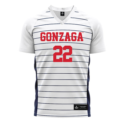 Gonzaga - NCAA Men's Soccer : Carlos Murillo Pavon - White Soccer Jersey-0