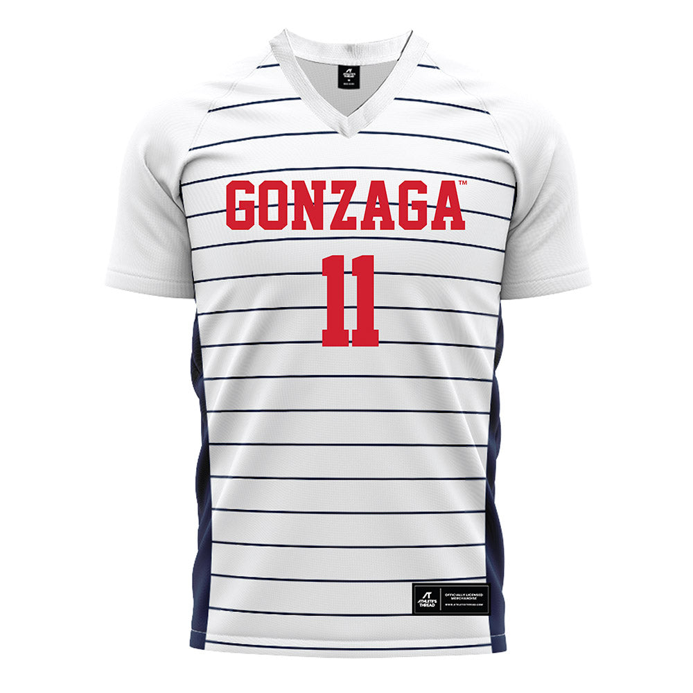 Gonzaga - NCAA Men's Soccer : Talan Rochelle - White Soccer Jersey-0