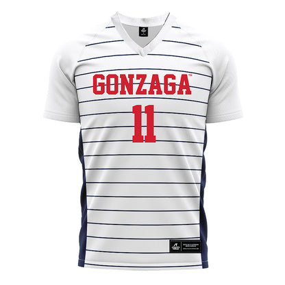 Gonzaga - NCAA Men's Soccer : Talan Rochelle - White Soccer Jersey-0
