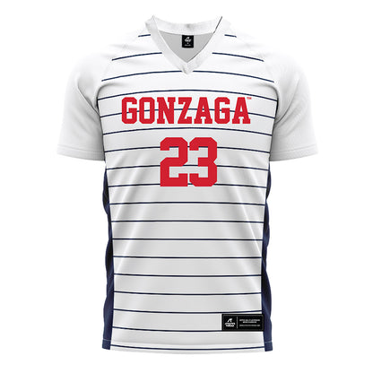 Gonzaga - NCAA Men's Soccer : Dashiell Stein - White Soccer Jersey-0