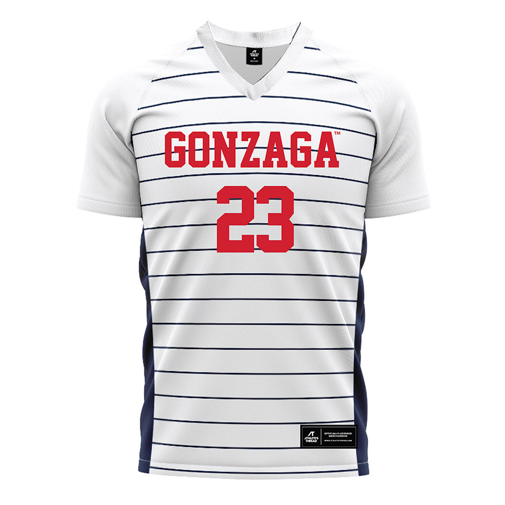 Gonzaga - NCAA Men's Soccer : Benjamin Elkins - White Soccer Jersey