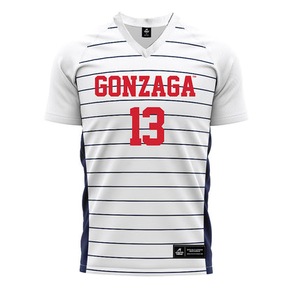 Gonzaga - NCAA Men's Soccer : Nicholas Bianchi - White Soccer Jersey-0