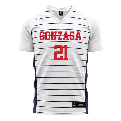 Gonzaga - NCAA Men's Soccer : Nico Golesis - White Soccer Jersey-0
