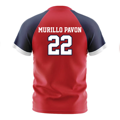 Gonzaga - NCAA Men's Soccer : Carlos Murillo Pavon - Red Soccer Jersey-1