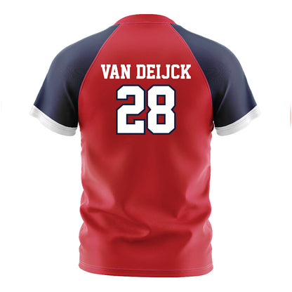 Gonzaga - NCAA Men's Soccer : Jelle van Deijck - Red Soccer Jersey