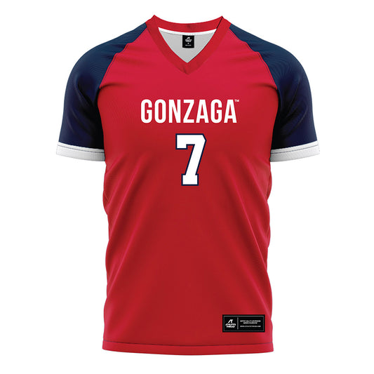 Gonzaga - NCAA Men's Soccer : Geremi Onentia - Red Soccer Jersey-0