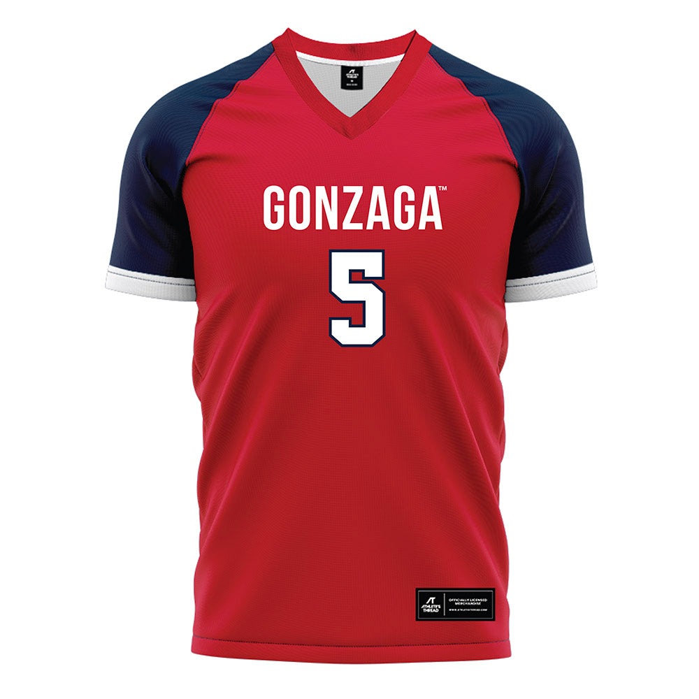 Gonzaga - NCAA Men's Soccer : Terry Watson - Red Soccer Jersey-0