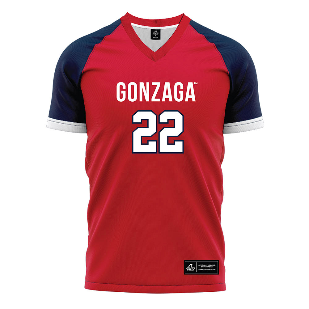 Gonzaga - NCAA Men's Soccer : Carlos Murillo Pavon - Red Soccer Jersey-0