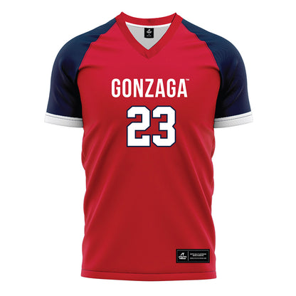 Gonzaga - NCAA Men's Soccer : Dashiell Stein - Red Soccer Jersey-0