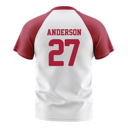 Arkansas - NCAA Women's Soccer : Dejionee Anderson - White Soccer Jersey