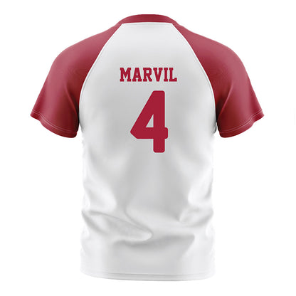Arkansas - NCAA Women's Soccer : Presley Marvil - White Soccer Jersey-1