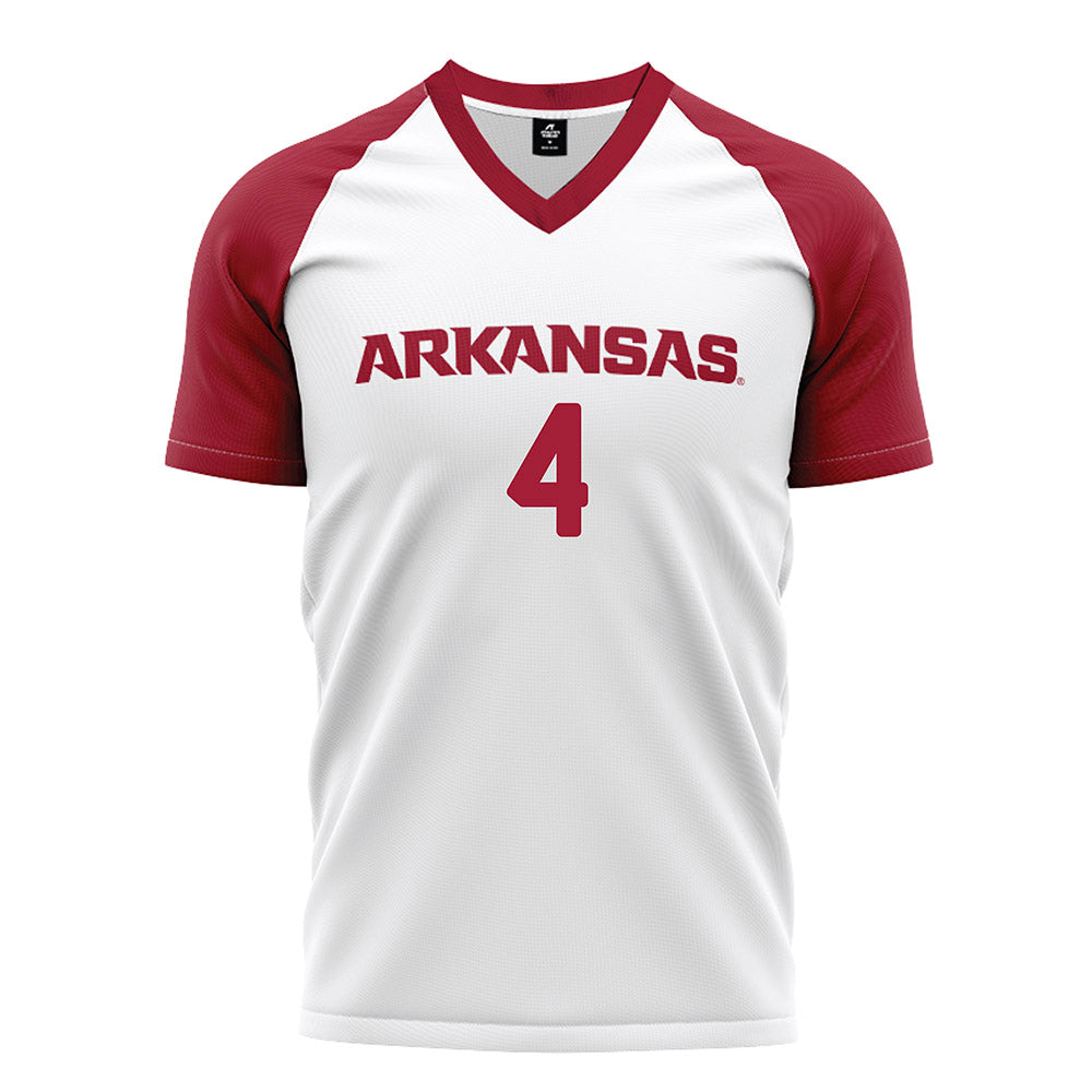 Arkansas - NCAA Women's Soccer : Presley Marvil - White Soccer Jersey-0