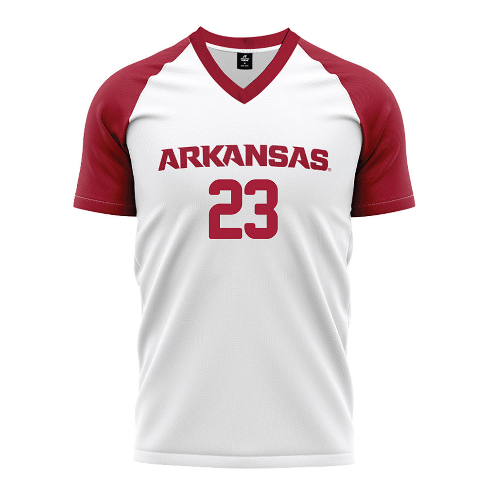 Arkansas - NCAA Women's Soccer : Ella Riley - White Soccer Jersey