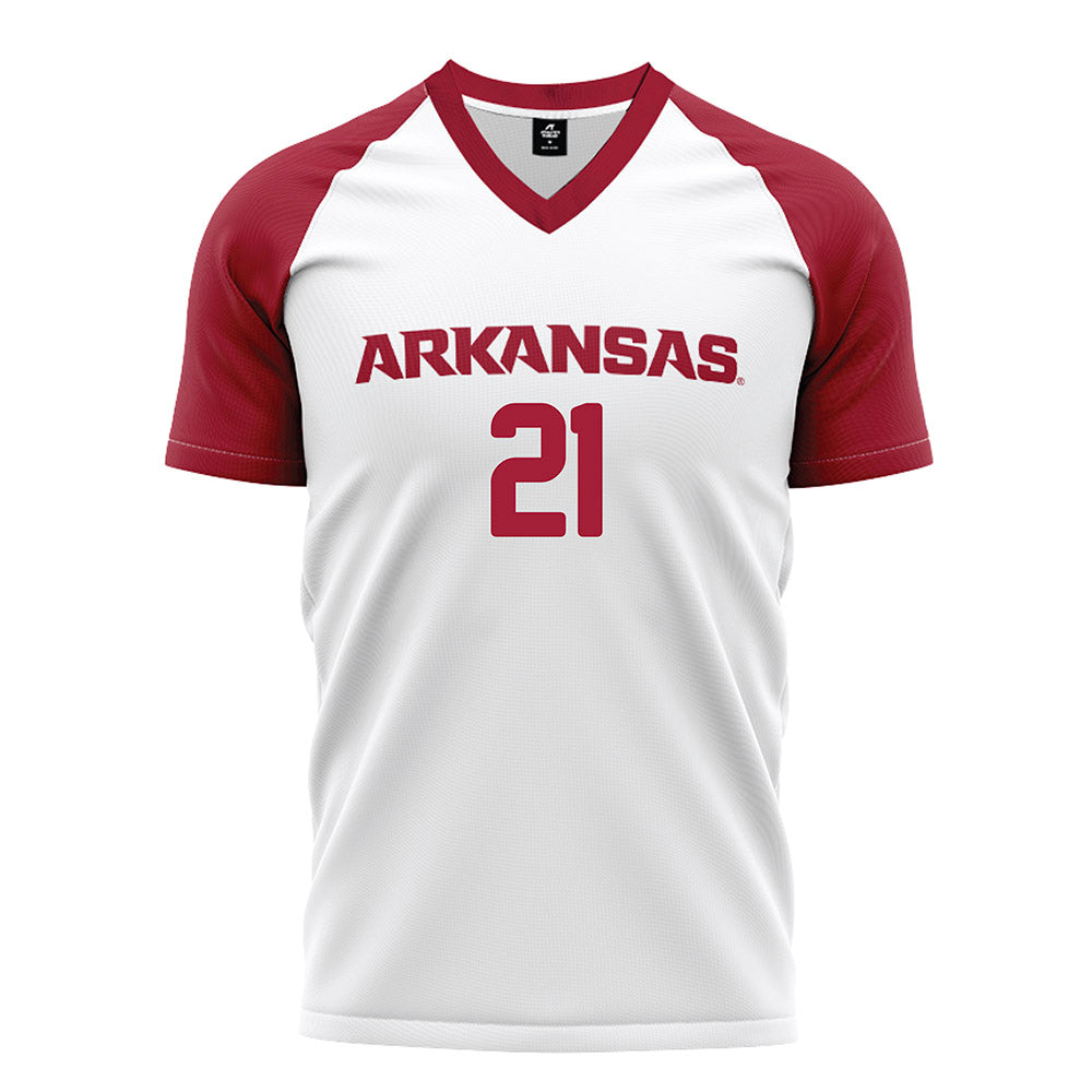 Arkansas - NCAA Women's Soccer : Molly Teed - White Soccer Jersey-0