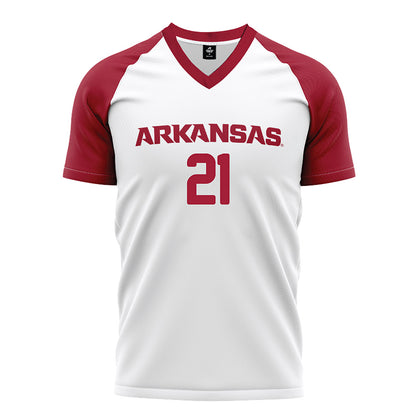 Arkansas - NCAA Women's Soccer : Molly Teed - White Soccer Jersey-0