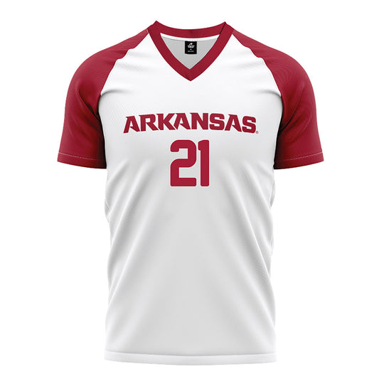 Arkansas - NCAA Women's Soccer : Molly Teed - White Soccer Jersey-0