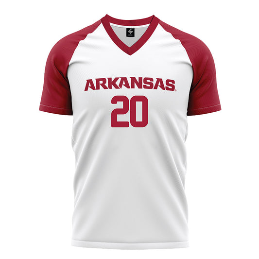 Arkansas - NCAA Women's Soccer : Natalie Wagner - White Soccer Jersey-0