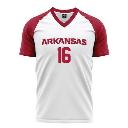 Arkansas - NCAA Women's Soccer : Audrey Shackelford - White Soccer Jersey