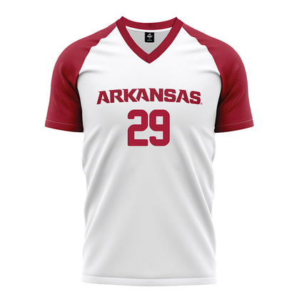 Arkansas - NCAA Women's Soccer : Audrey King - White Soccer Jersey