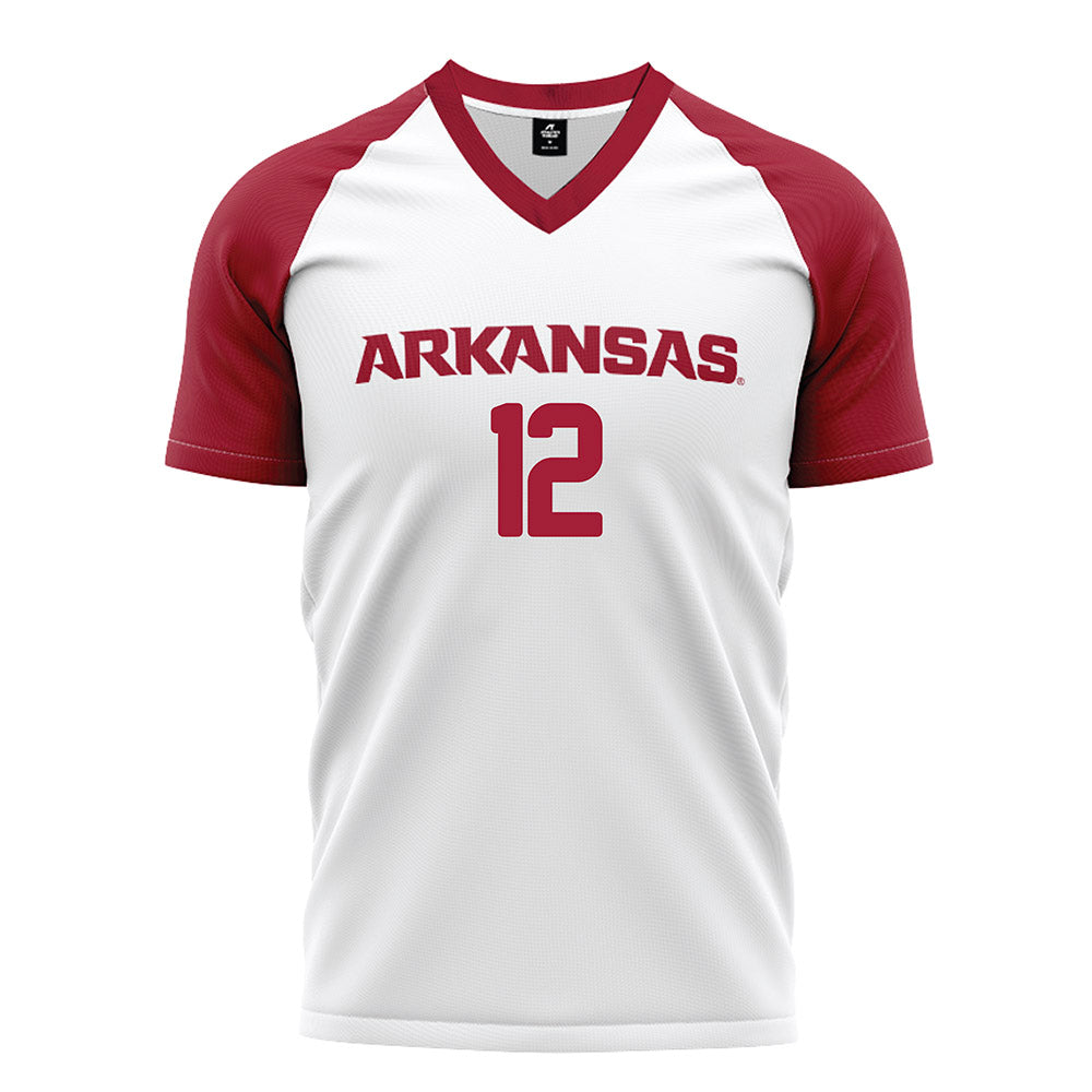 Arkansas - NCAA Women's Soccer : Vailana Tu'ua - White Soccer Jersey-0
