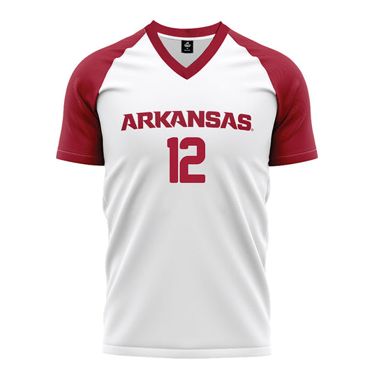 Arkansas - NCAA Women's Soccer : Vailana Tu'ua - White Soccer Jersey-0