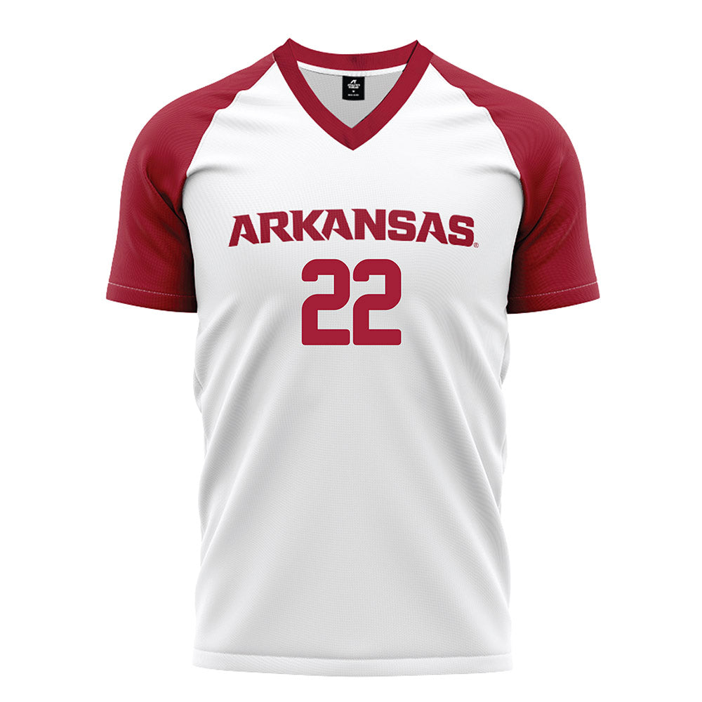Arkansas - NCAA Women's Soccer : Ainsley Erzen - White Soccer Jersey