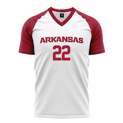 Arkansas - NCAA Women's Soccer : Ainsley Erzen - White Soccer Jersey