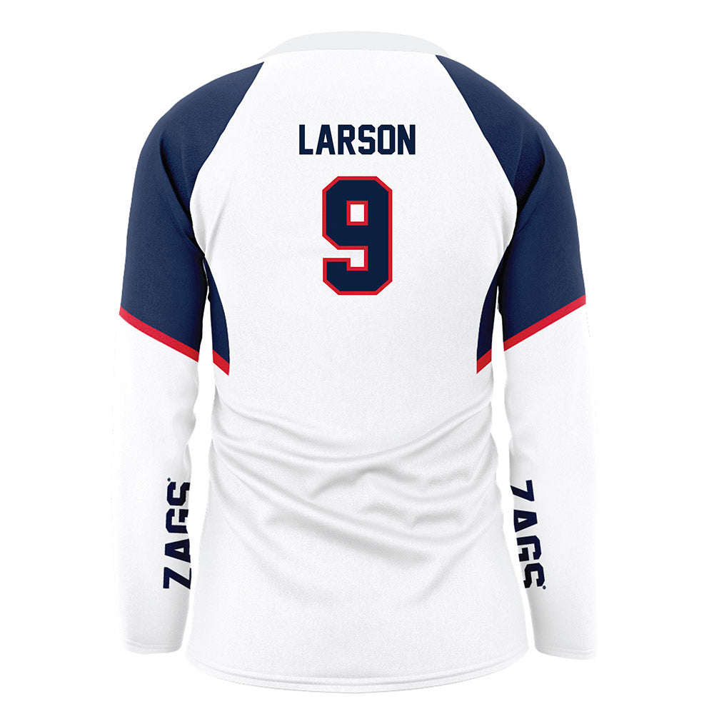 Gonzaga - NCAA Women's Volleyball : Autumn Larson - White Volleyball Jersey