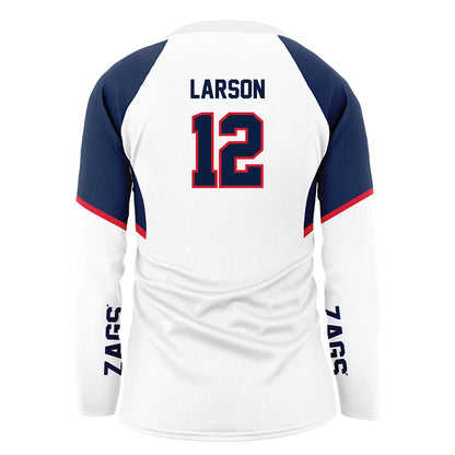 Gonzaga - NCAA Women's Volleyball : Autumn Larson - White Volleyball Jersey-1