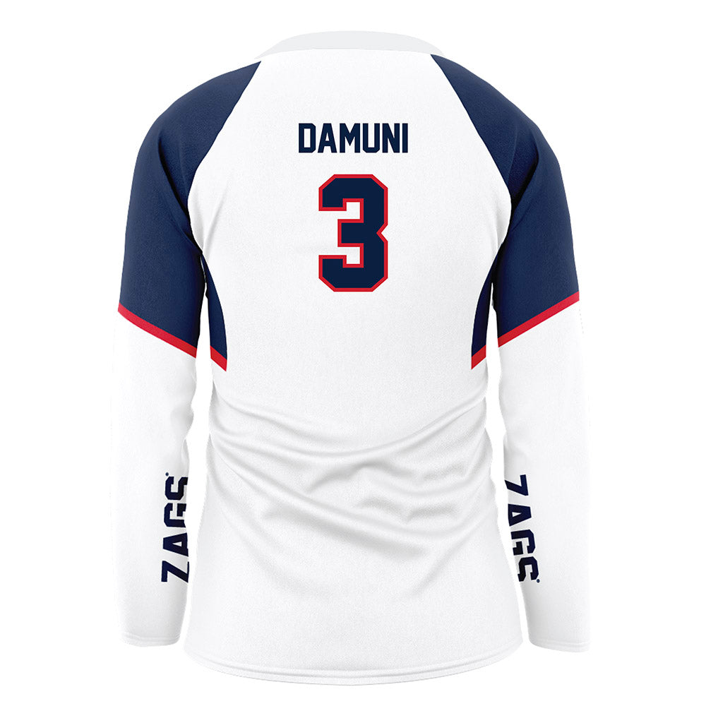 Gonzaga - NCAA Women's Volleyball : Nia Damuni - White Volleyball Jersey