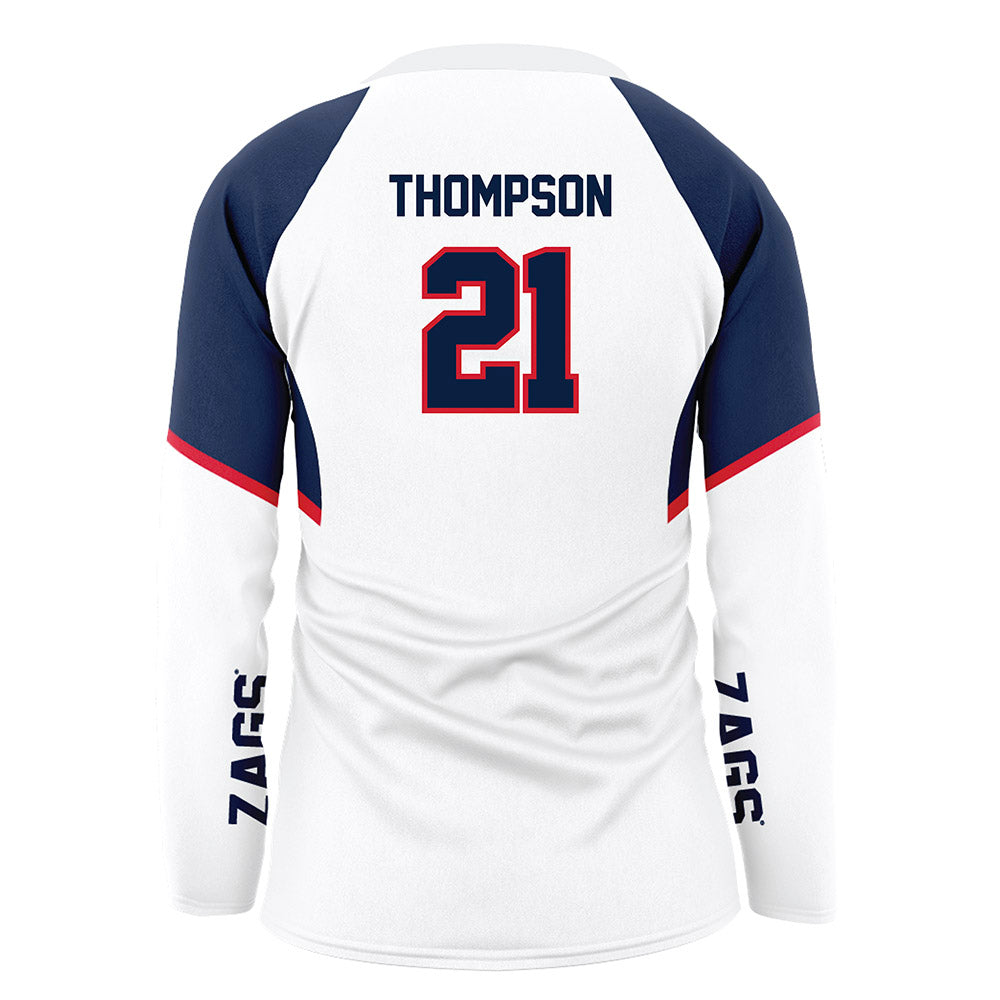 Gonzaga - NCAA Women's Volleyball : Fallon Thompson - White Volleyball Jersey