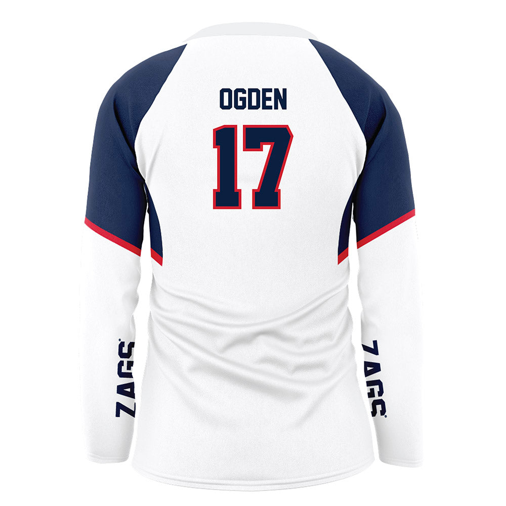 Gonzaga - NCAA Women's Volleyball : Hayley Ogden - White Volleyball Jersey-1