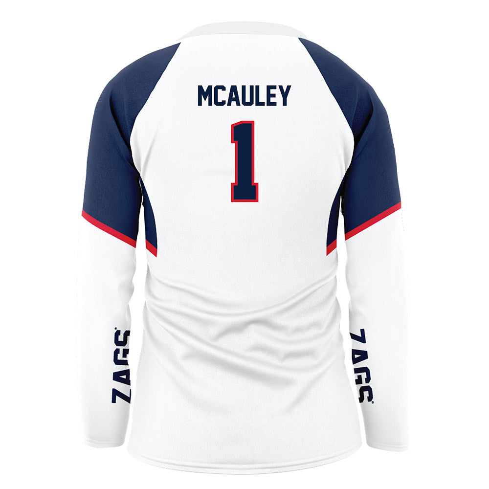 Gonzaga - NCAA Women's Volleyball : Kelly McAuley - White Volleyball Jersey-1