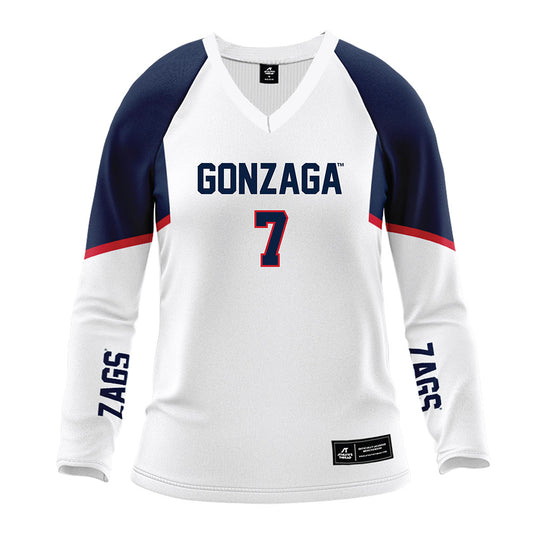 Gonzaga - NCAA Women's Volleyball : Juliette Russell - White Volleyball Jersey